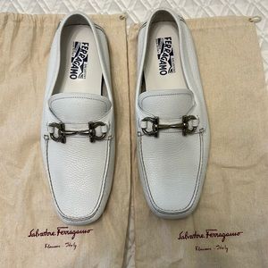 Salvatore Ferragamo White Drivers Size 9EE